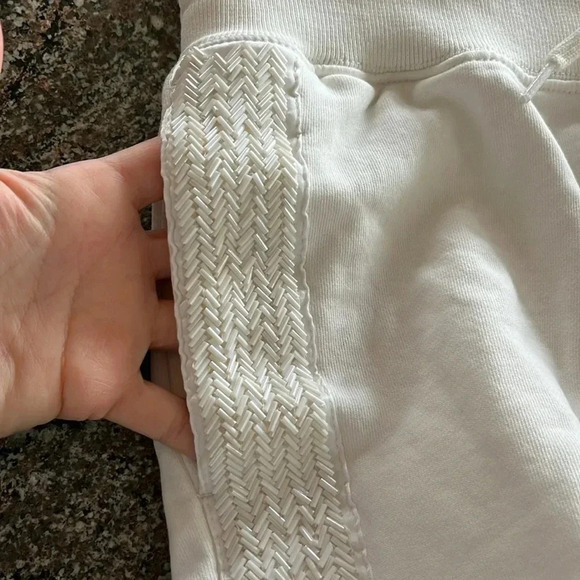 Polo Ralph Lauren White Joggers Preppy Beaded Size L - Picture 7 of 13
